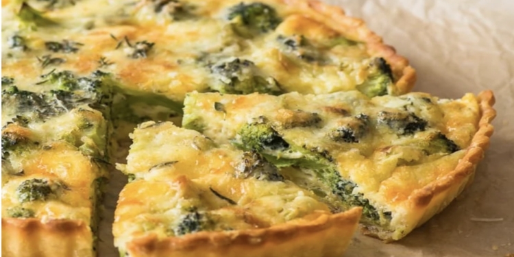 Hartige taart met broccoli