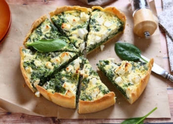 Hartige taart met spinazie (Quiche aux épinards)