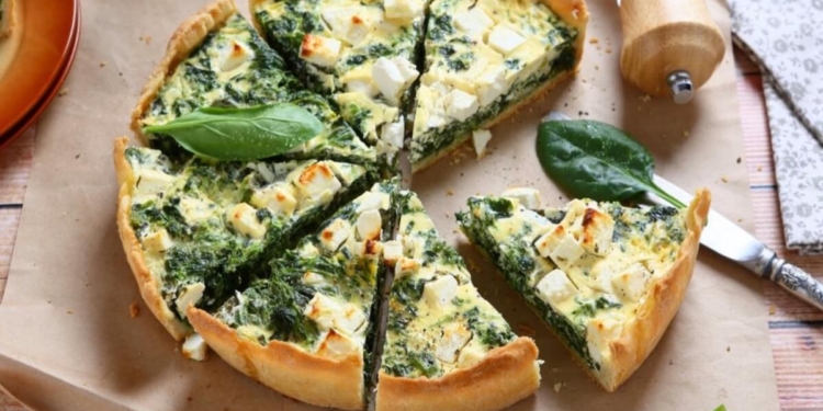 Hartige taart met spinazie (Quiche aux épinards)