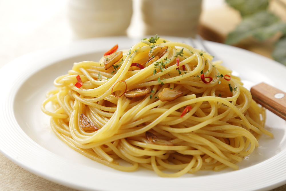 Pasta aglio e olio - oftewel pasta met olie en knoflook