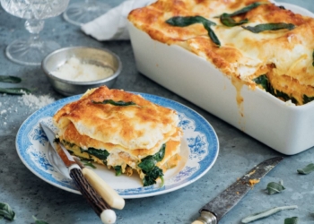 Vegetarische lasagne met pompoen